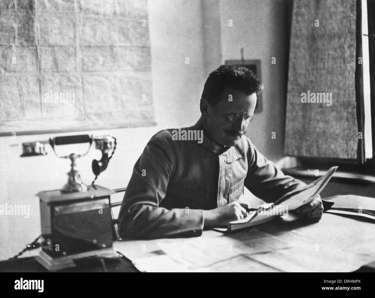 Oberleutnant Steurer, deutsche Armee-Stabschef, WW1 Stockfoto