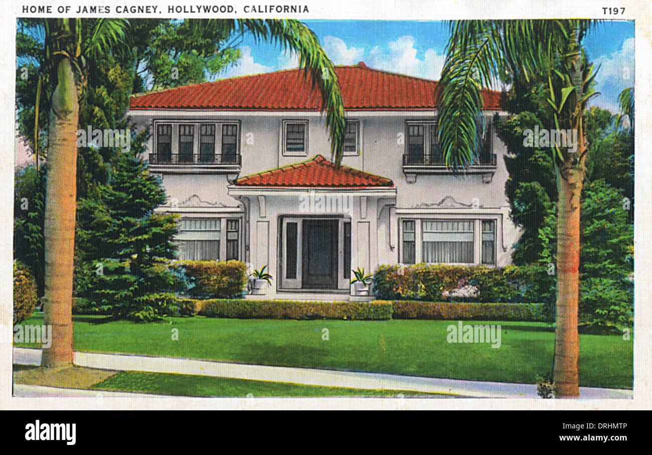 Wohnsitz von James Cagney, Hollywood, Kalifornien, USA Stockfoto