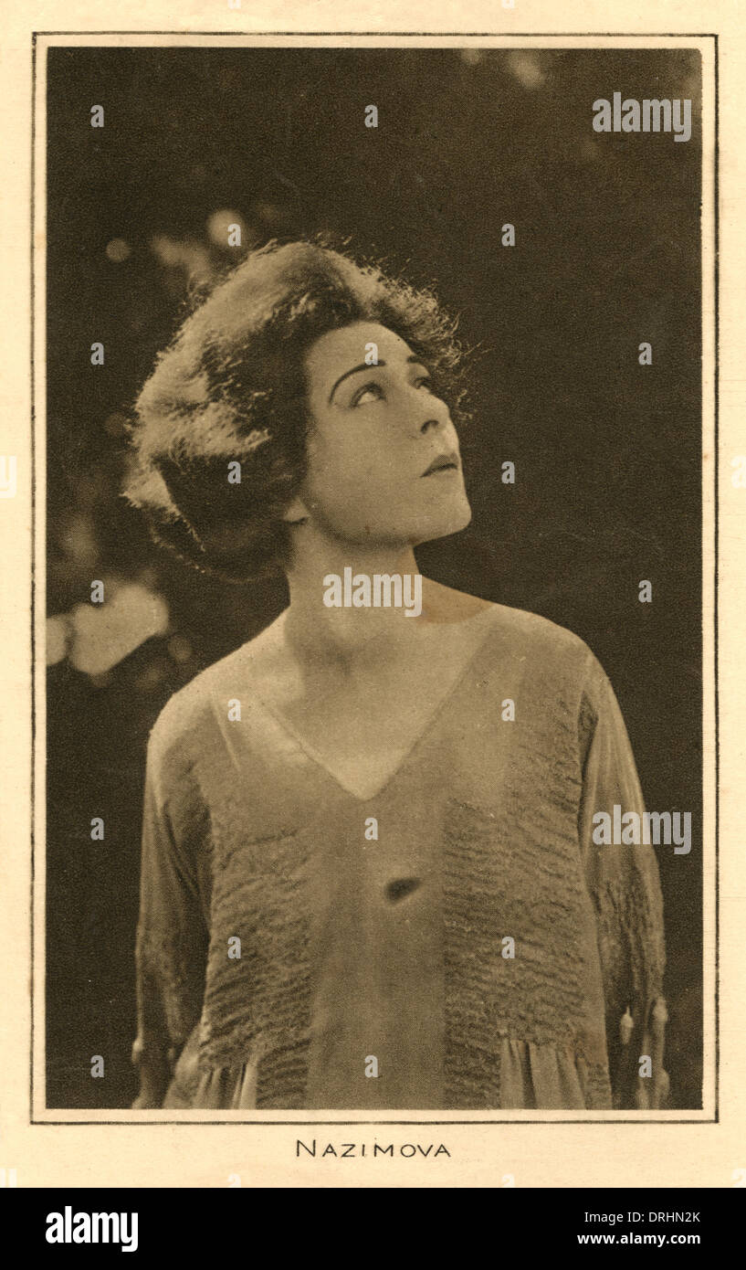 Alla Nazimova, russische, amerikanische Schauspielerin und Produzentin Stockfoto