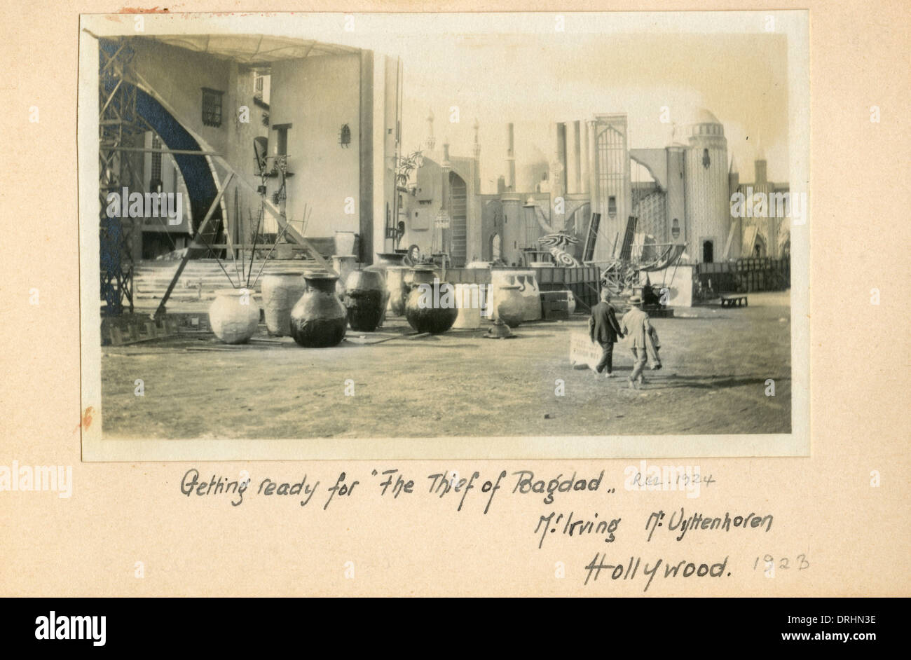 Vorbereitung zum Film The Thief of Bagdad, Hollywood, USA Stockfoto