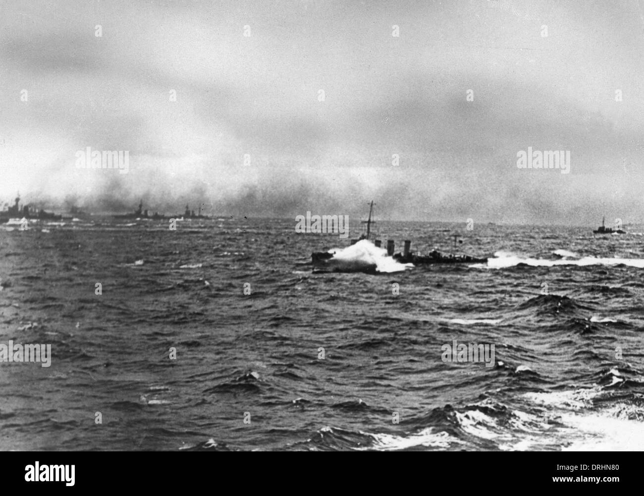 Britische Zerstörer auf See, WW1 Stockfoto