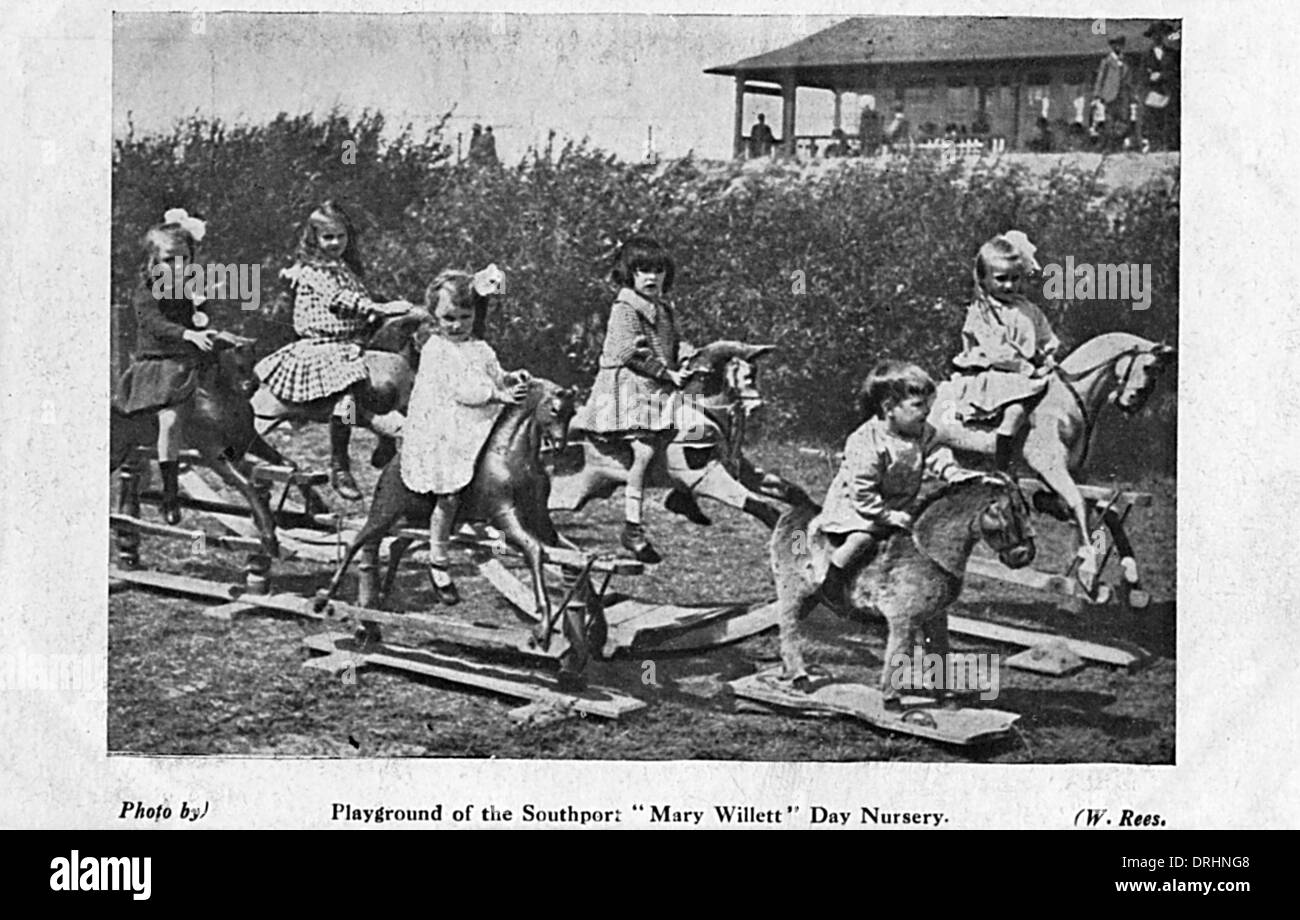 Die Kindertagesstätte "Mary Willett" Ausflügler, Southport Stockfoto