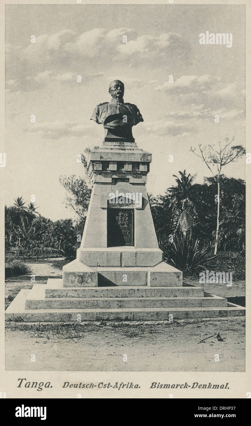 Büste von Bismarck in Tansania, Deutsch-Ostafrika Stockfoto