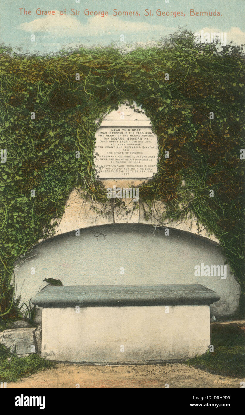 Bermuda - das Grab von Sir George Somers - St George Stockfoto Bermuda - das Grab von Sir George Somers - St George Stockfoto