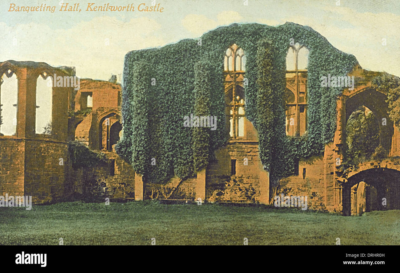 Bankett-Saal, Kenilworth Castle, Warwickshire Stockfoto