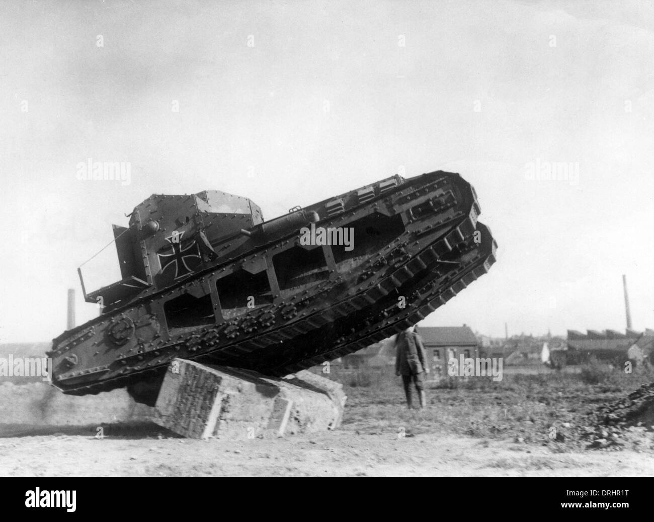 Erbeuteten britischen Whippet Tank auf westliche Frontseite, WW1 Stockfoto