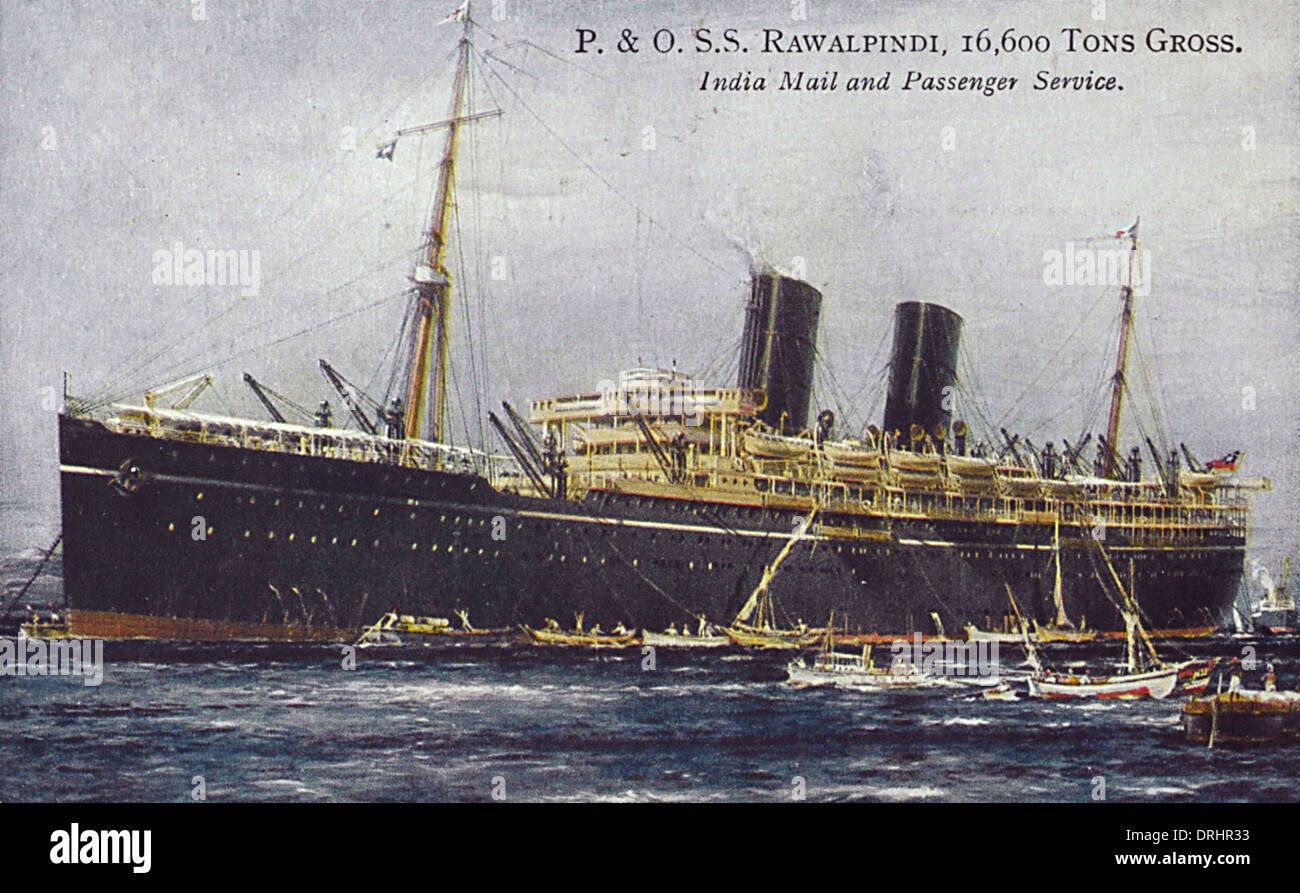 P & O Mail und Beifahrer Liner - SS Rawalpindi Stockfoto