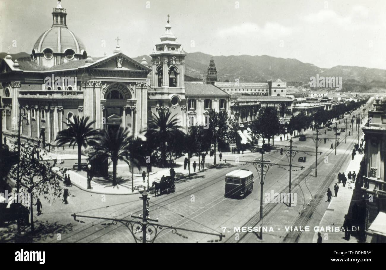 Messina, Sizilien, Italien - Viale Garibaldi Stockfoto