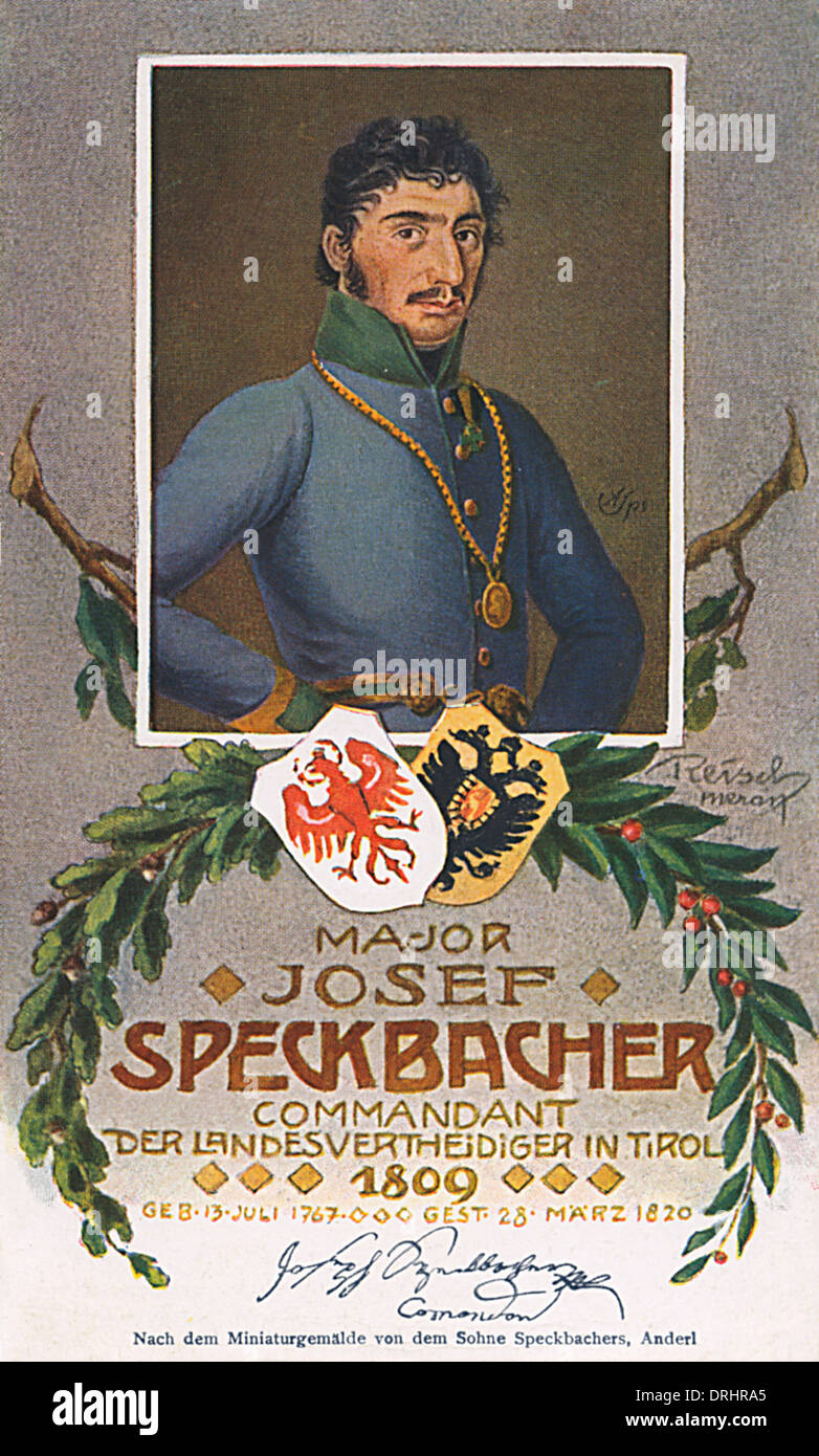 Joseph Speckbacher - Tiroler Freiheitskämpfer Stockfoto
