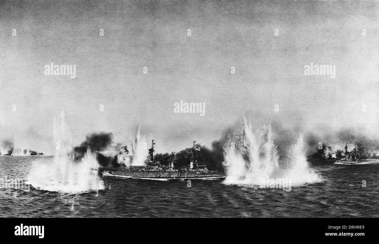 Aktion während Schlacht der Falklandinseln, WW1 Stockfoto