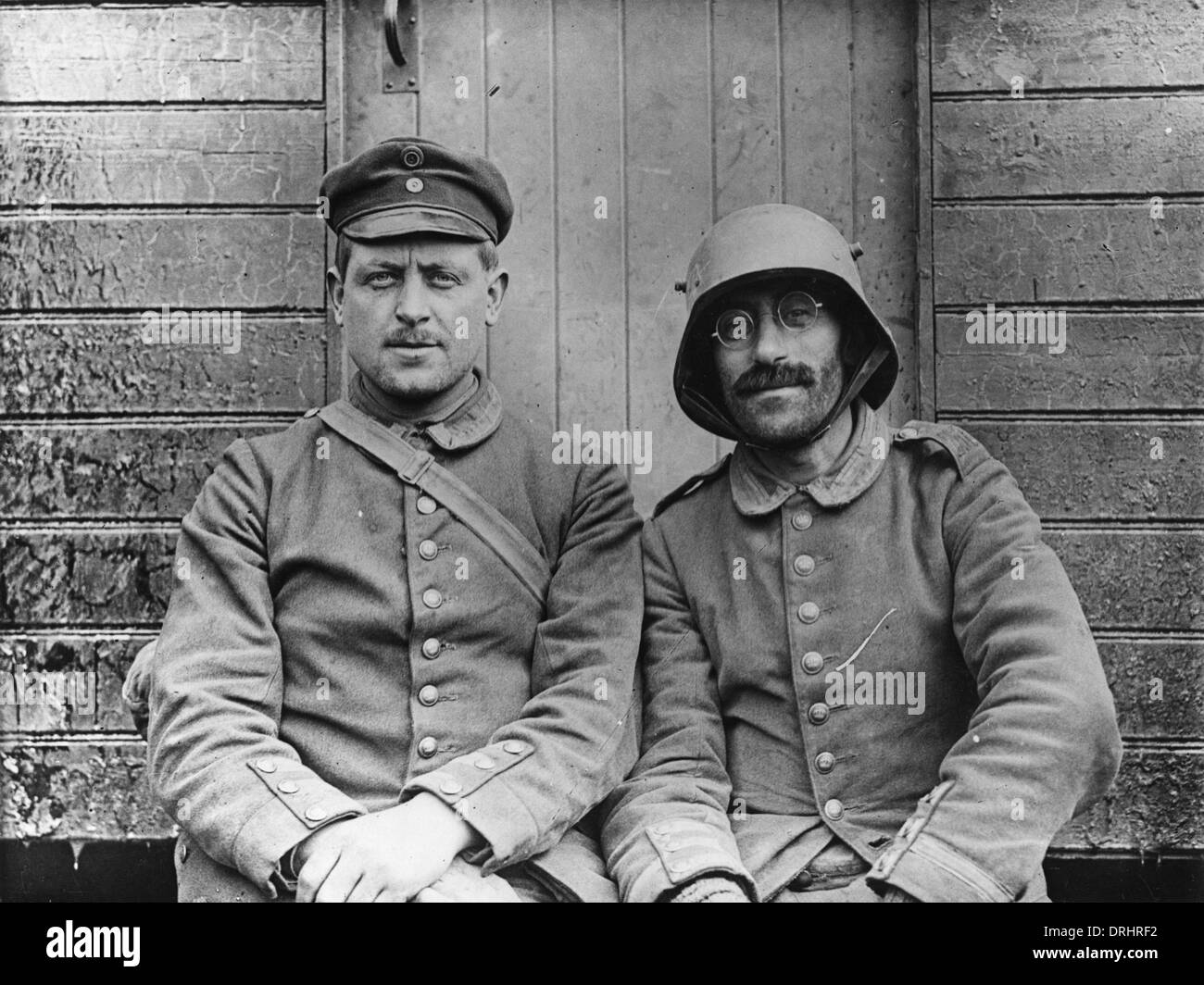 Deutsche Häftlinge gefangen genommen von Kanadiern bei Vimy, WW1 Stockfoto