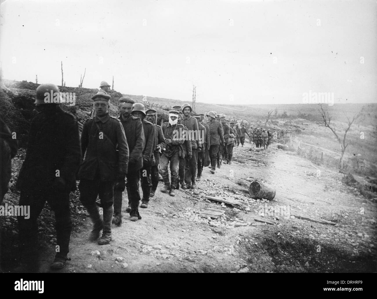 Deutsche Gefangene bei Verdun, Frankreich, WW1 Stockfoto