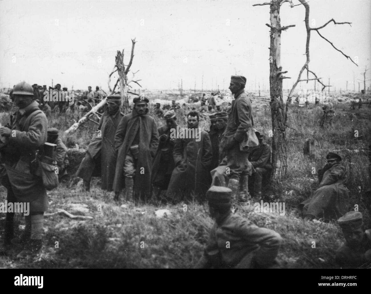 Deutschen Kriegsgefangenen im 1. Weltkrieg, Champagne, Frankreich Stockfoto