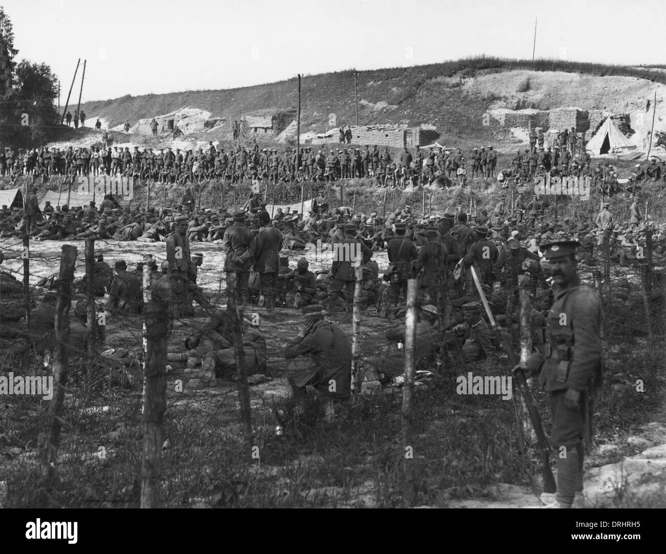 Deutsche Kriegsgefangene, Somme Offensive, WW1 Stockfoto