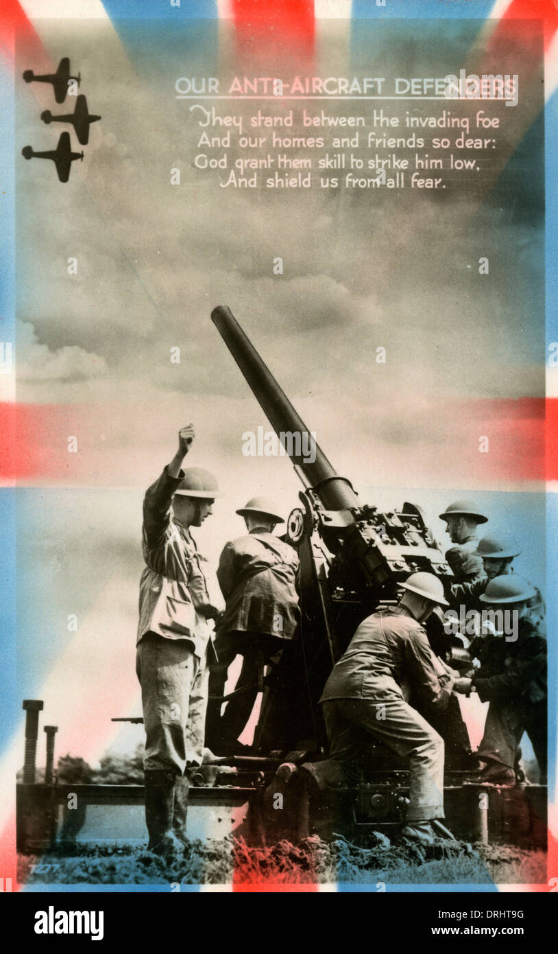 Flak-Team - Zweiter Weltkrieg Stockfoto