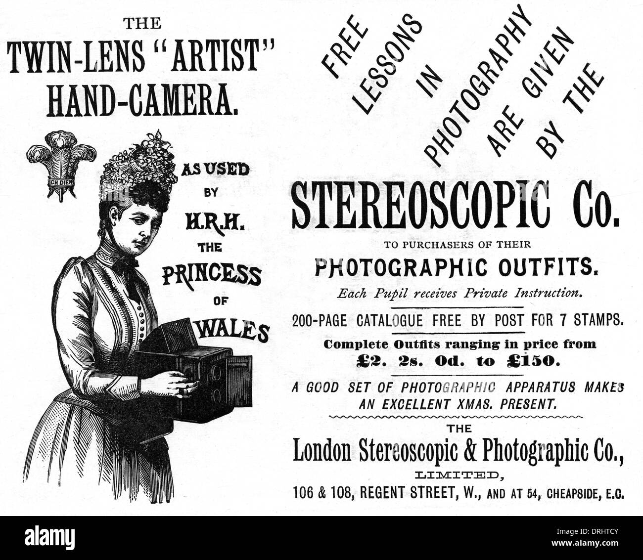 Anzeige für stereoskopische Unternehmen Stockfoto