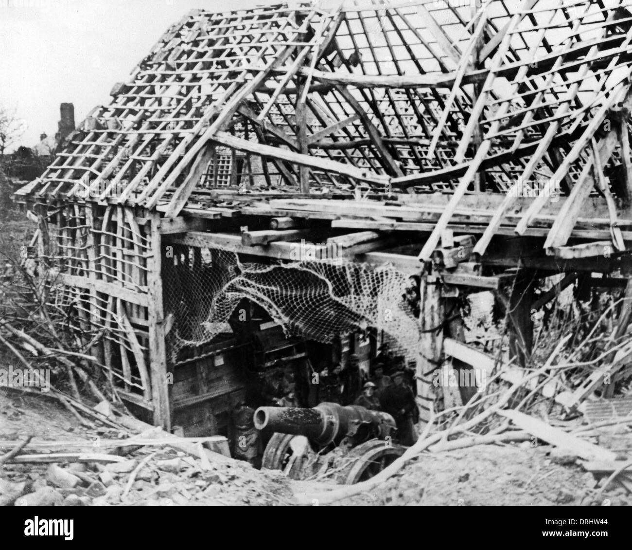 Erbeuteten deutsche Pistole auf westliche Frontseite, WW1 Stockfoto