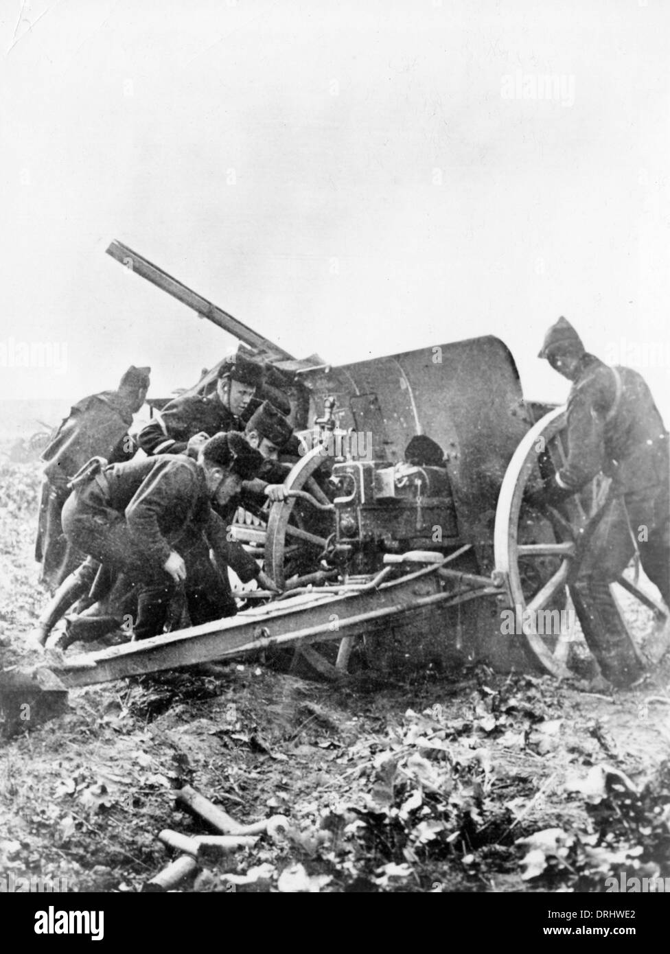 Belgische "Gunners" während der Evakuierung von Antwerpen, WW1 Stockfoto