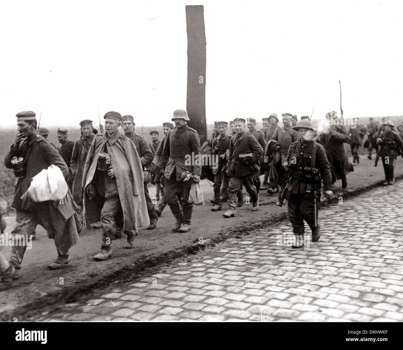 Deutschen Kriegsgefangenen, Westfront, Frankreich, WW1 Stockfoto
