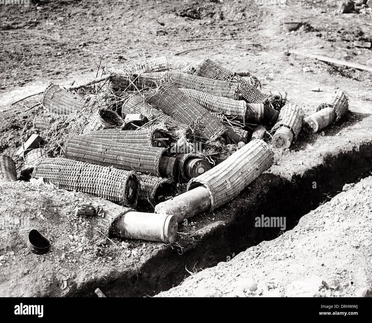 Deutsche Munition hinter sich gelassen, Morval, Frankreich, WW1 Stockfoto
