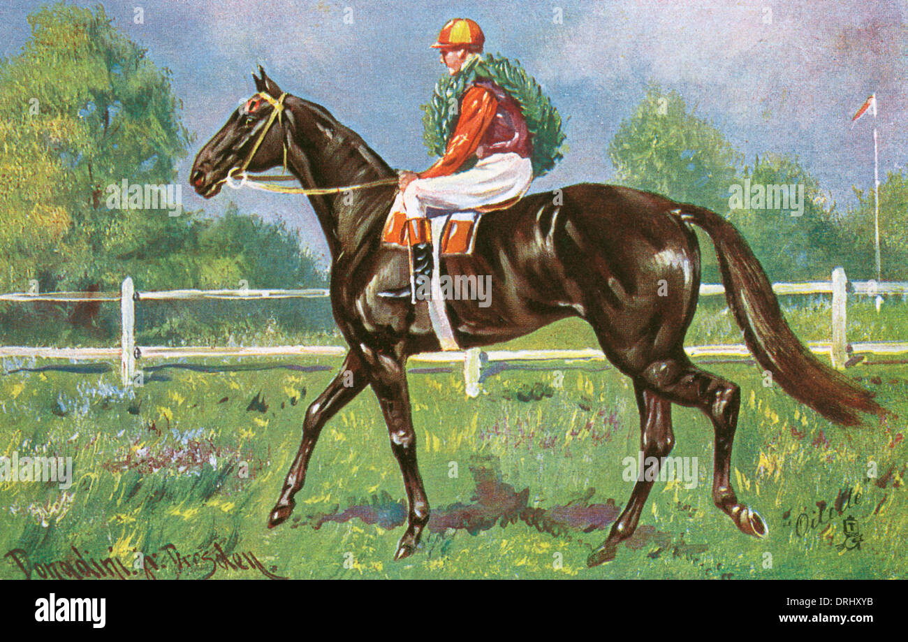Horse Racing - gewann einen Galopp Stockfoto