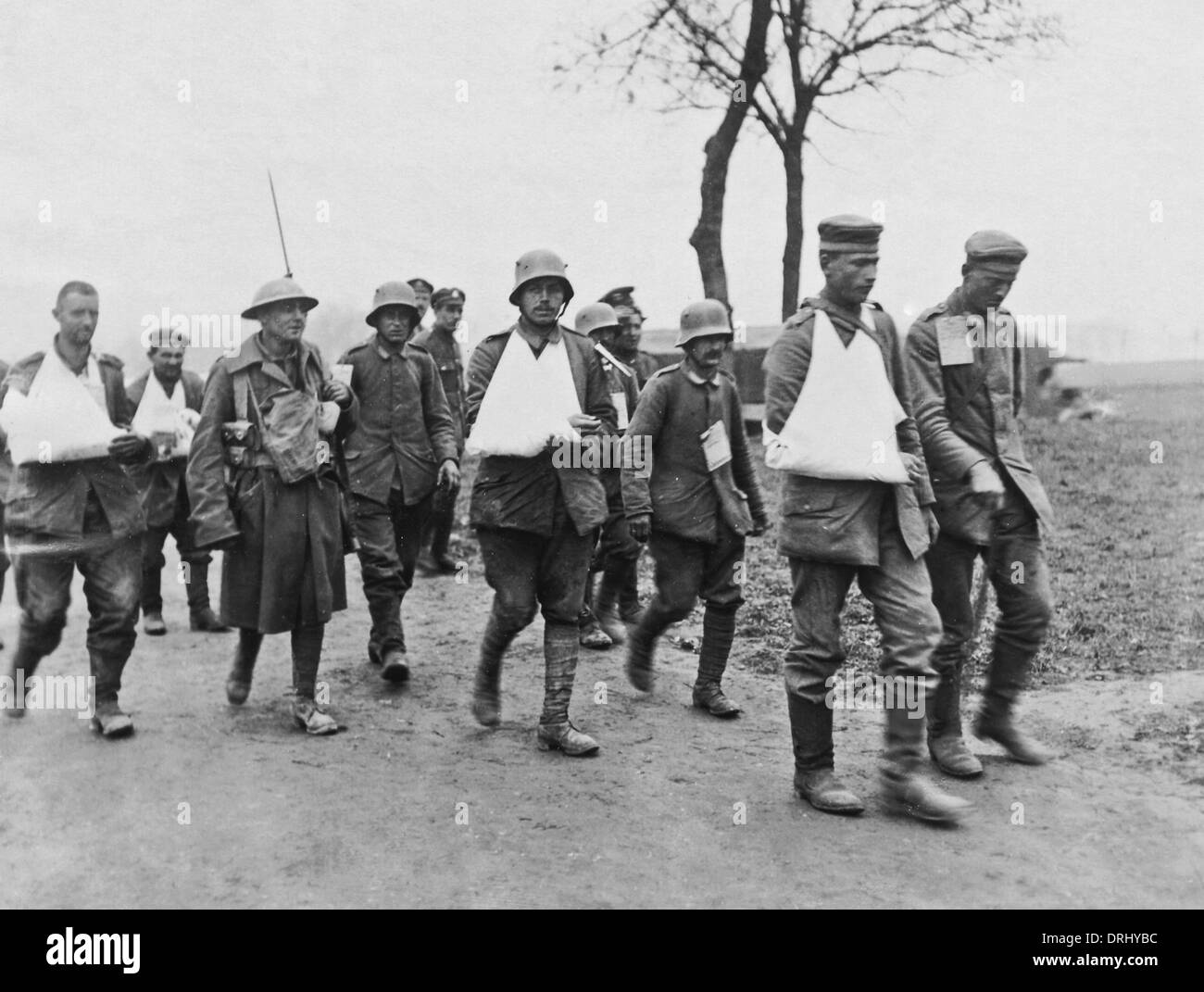 Deutsche Kriegsgefangenen, Westfront, WW1 erfasst Stockfoto