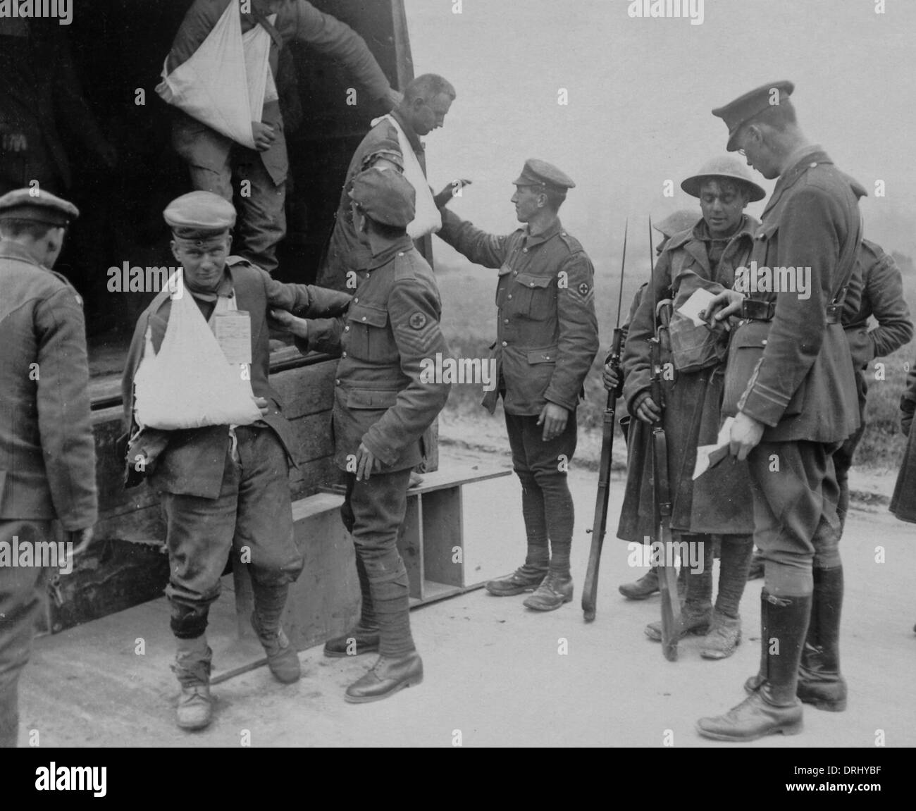 Deutsche Kriegsgefangenen, Westfront, WW1 erfasst Stockfoto