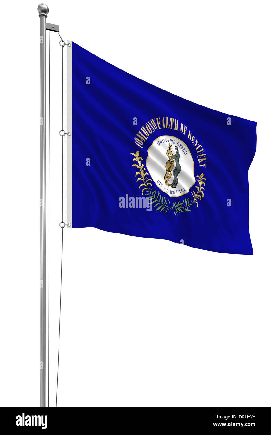 3D Kentucky Flagge Stockfoto