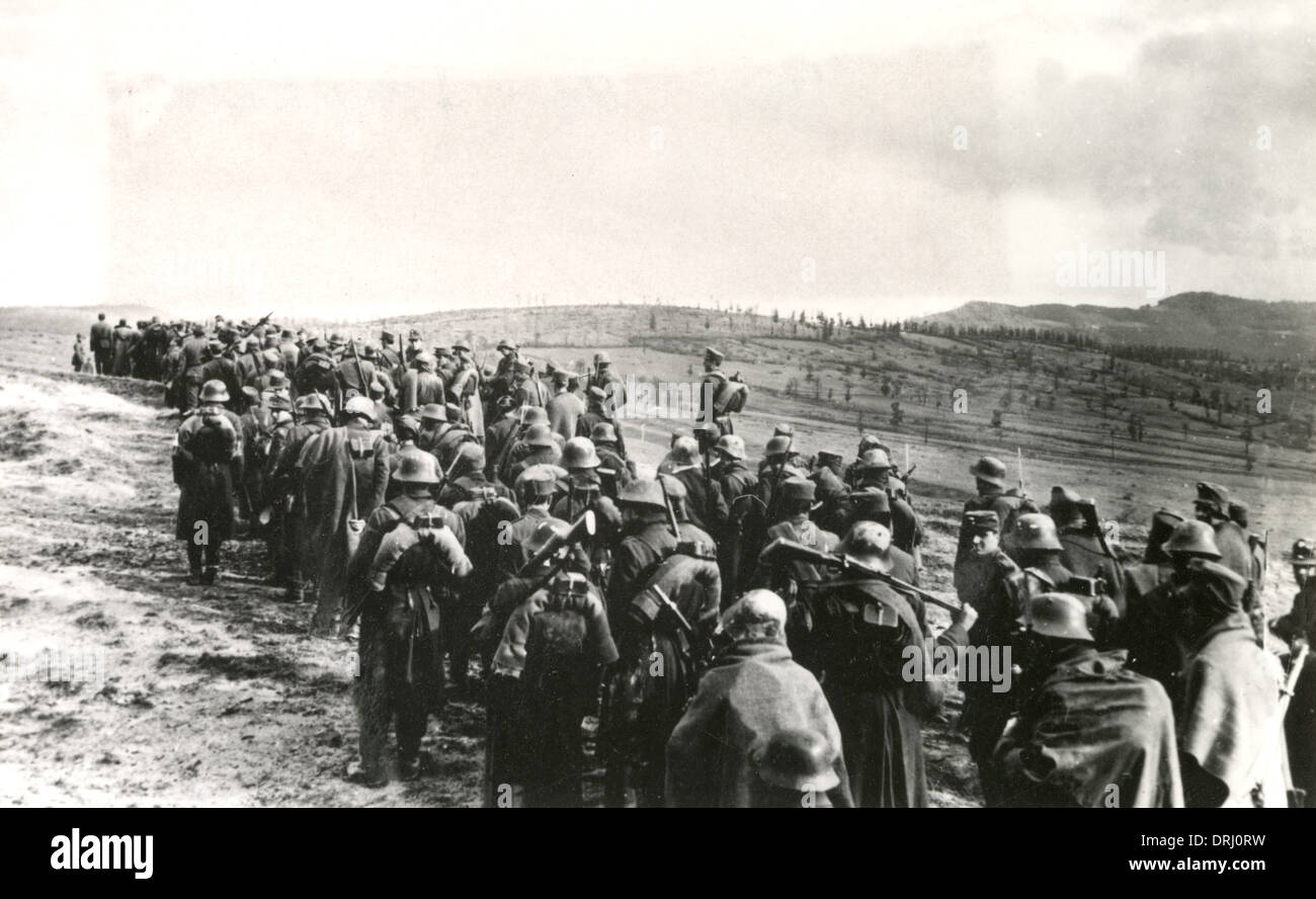 Rumänische Spalte, Austro-ungarische Armee, WW1 Stockfoto