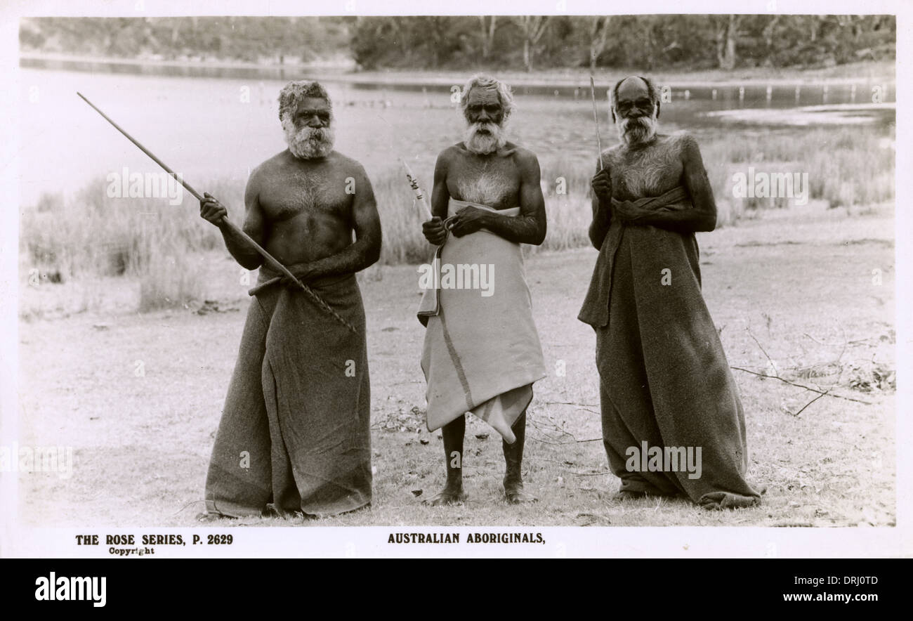 Drei ehrwürdigen australischen Aborigines ältesten Stockfoto