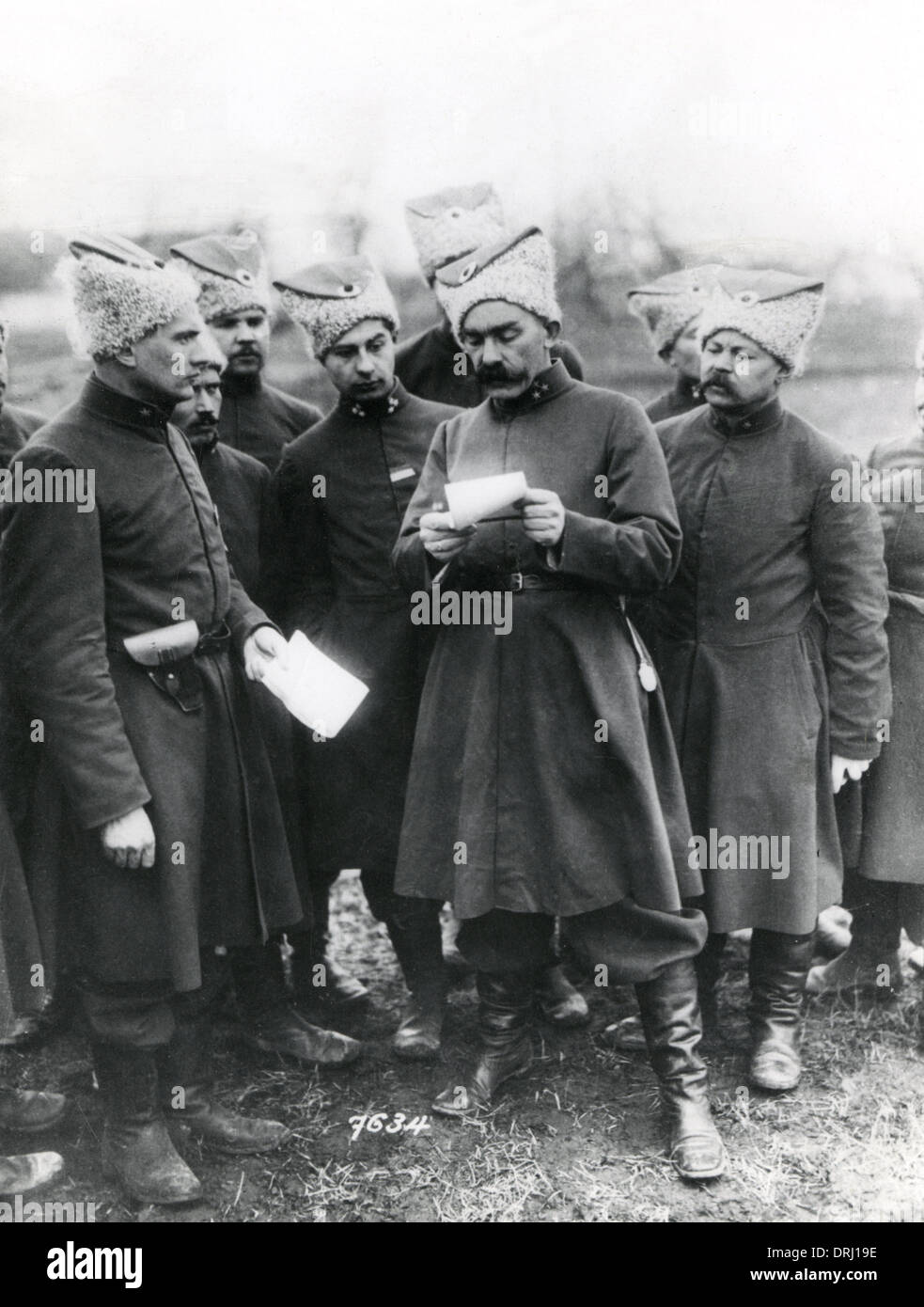 Russische Kosaken Offiziere, WW1 Stockfoto