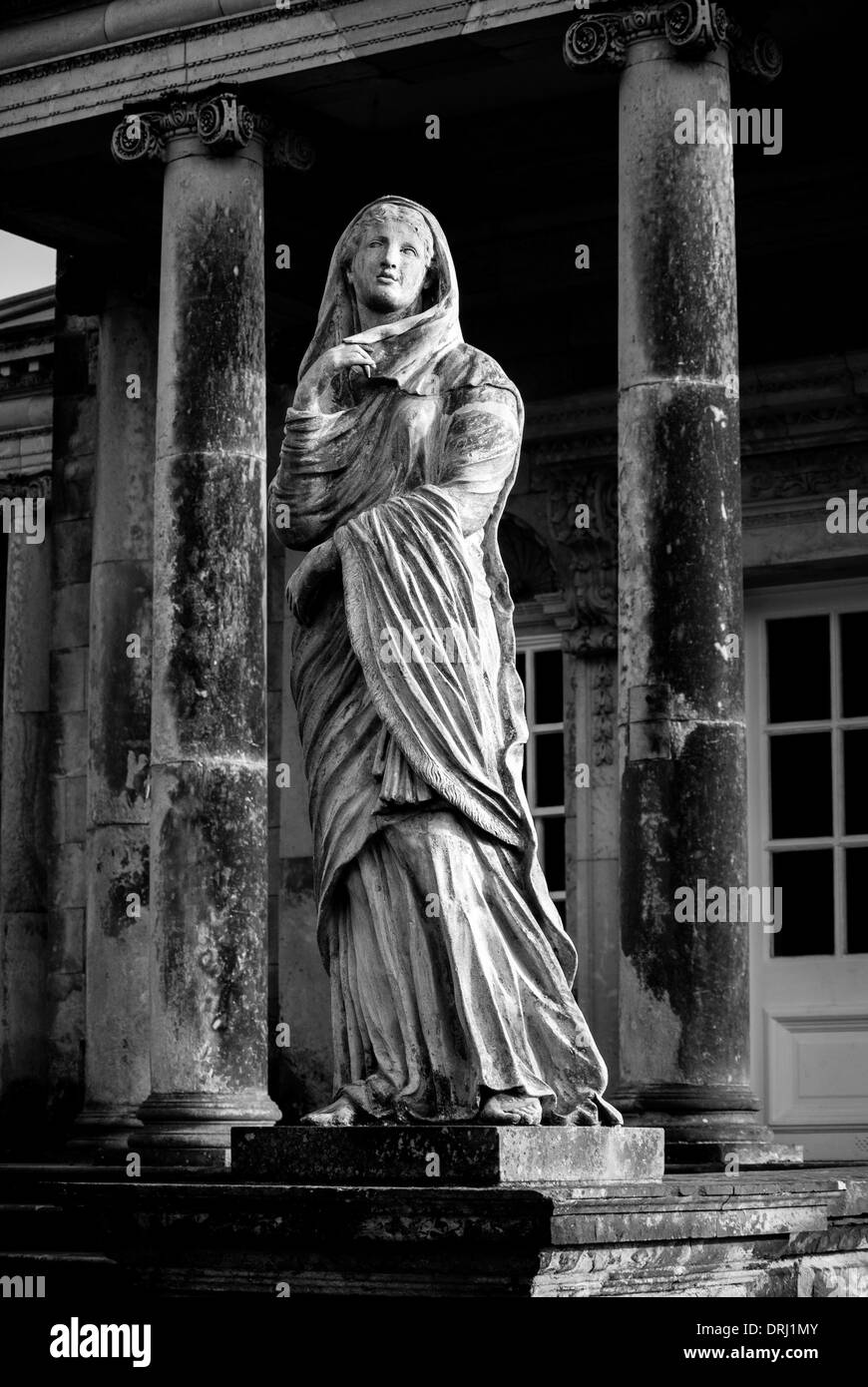 Statue am Tempel der vier Winde. Castle Howard, North Yorkshire. Stockfoto