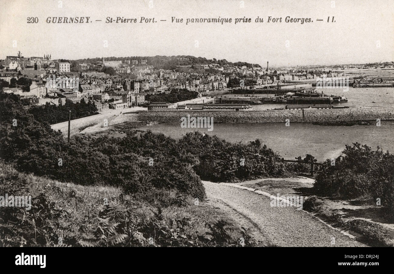 Panorama, St Peter Port, Guernsey, Channel Islands Stockfoto