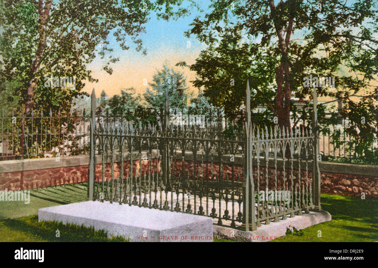 Grab von Brigham Young - Salt Lake City, Utah, USA Stockfoto