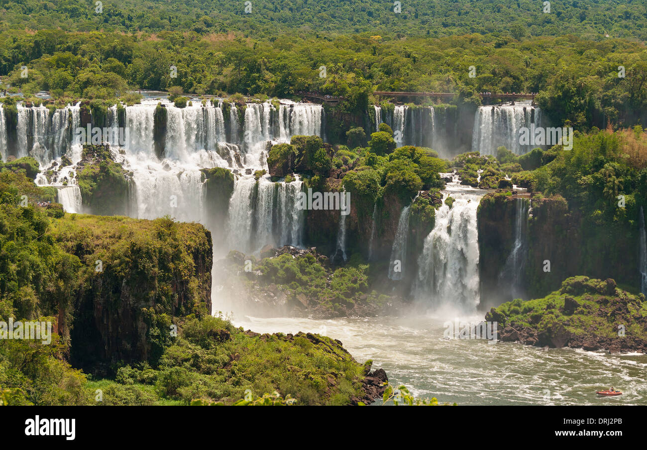 Iguassu Wasserfälle an der Grenze Argentinien Brasilien Stockfoto