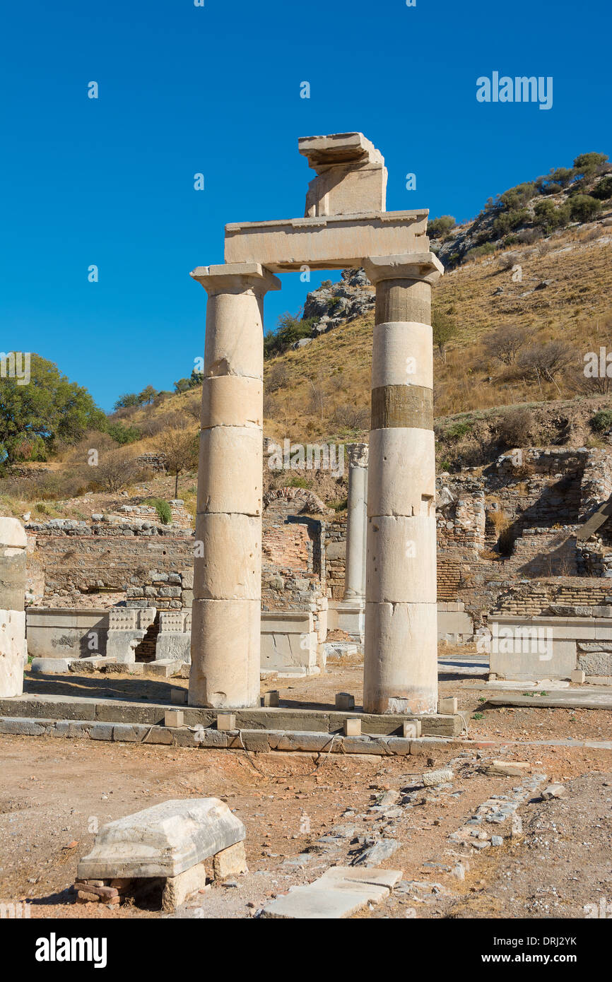 Ephesus, Türkei Reste des Tempels Prytaneum Stockfoto