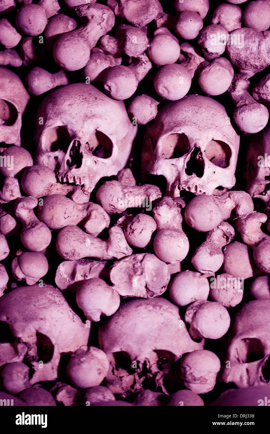 Skull &amp; Bones. Bonechurch, Sedlec, Tschechische Republik Stockfoto