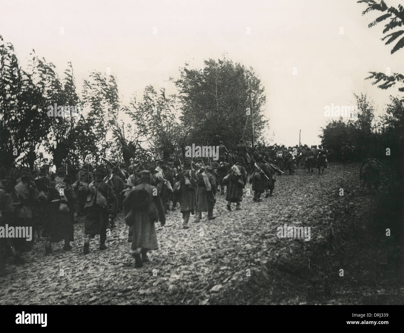 Serbische Verstärkungen eintreffen, WW1 Stockfoto