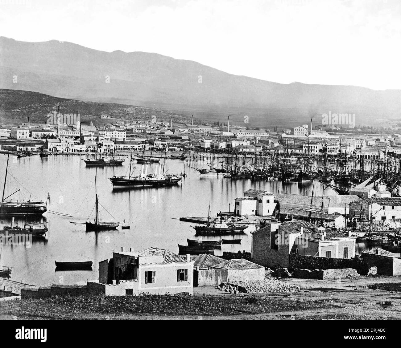 Blick auf Hafen von Piraeus, Griechenland Stockfoto