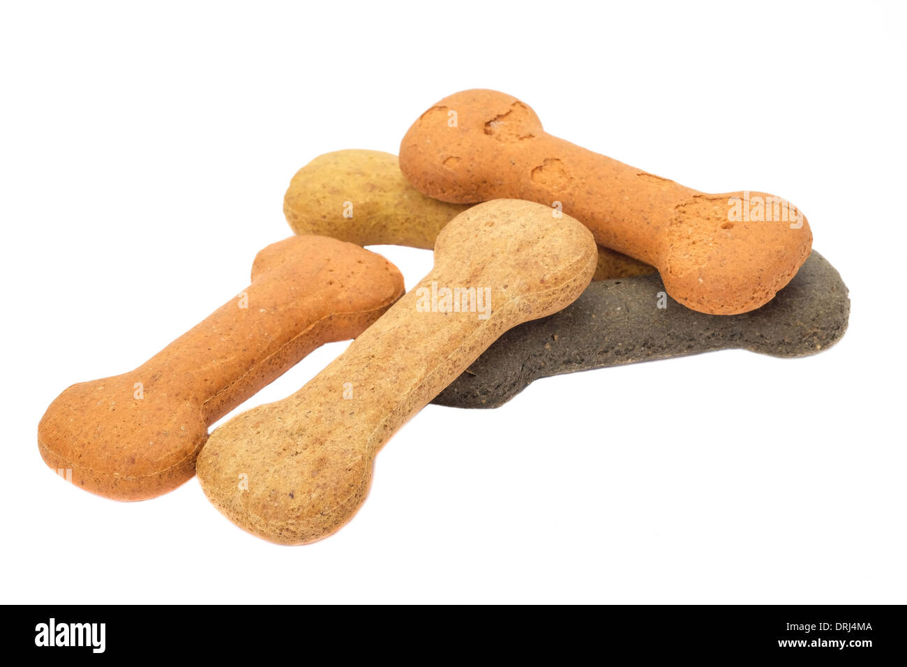 Mehrere farbige Hundekuchen Stockfoto