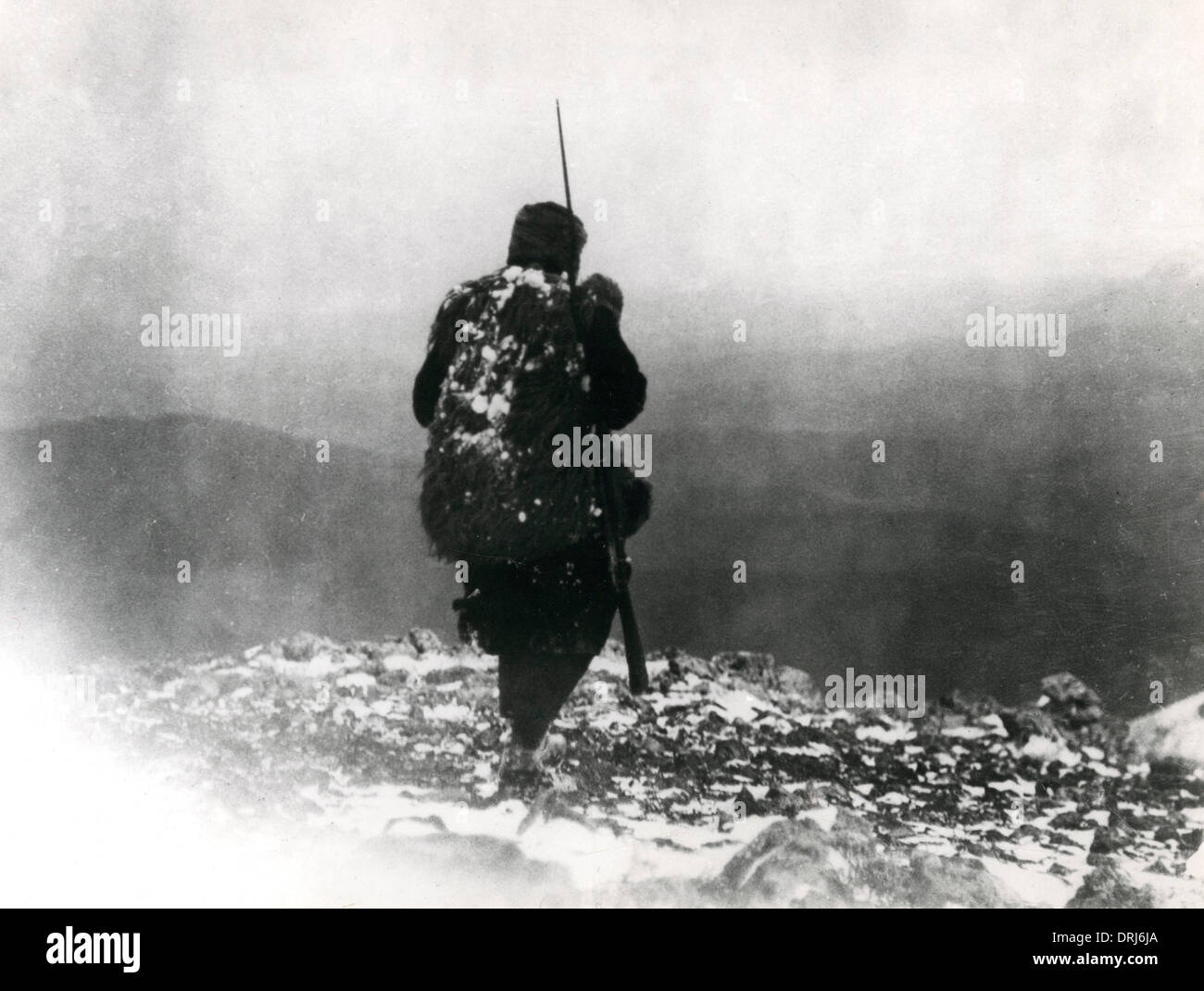 Verwundeten montenegrinische Soldaten, Ostfront, WW1 Stockfoto