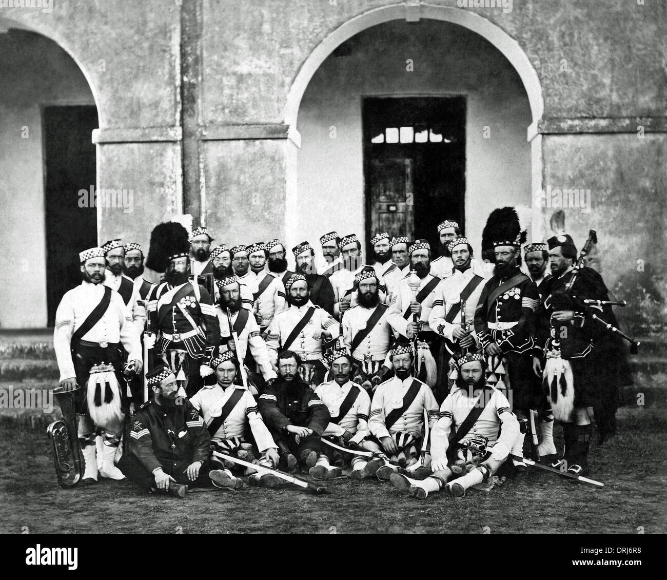 93. schottische Regiment in Indien Stockfoto