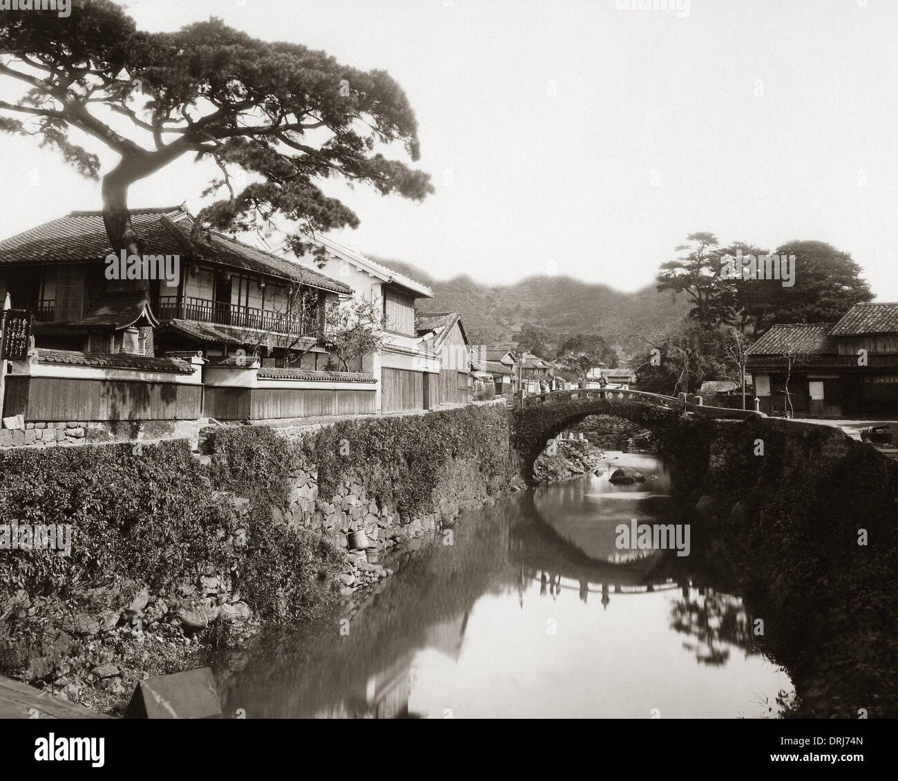 Stein-Brücke, Nakashima, Nagasaki, Japan Stockfoto