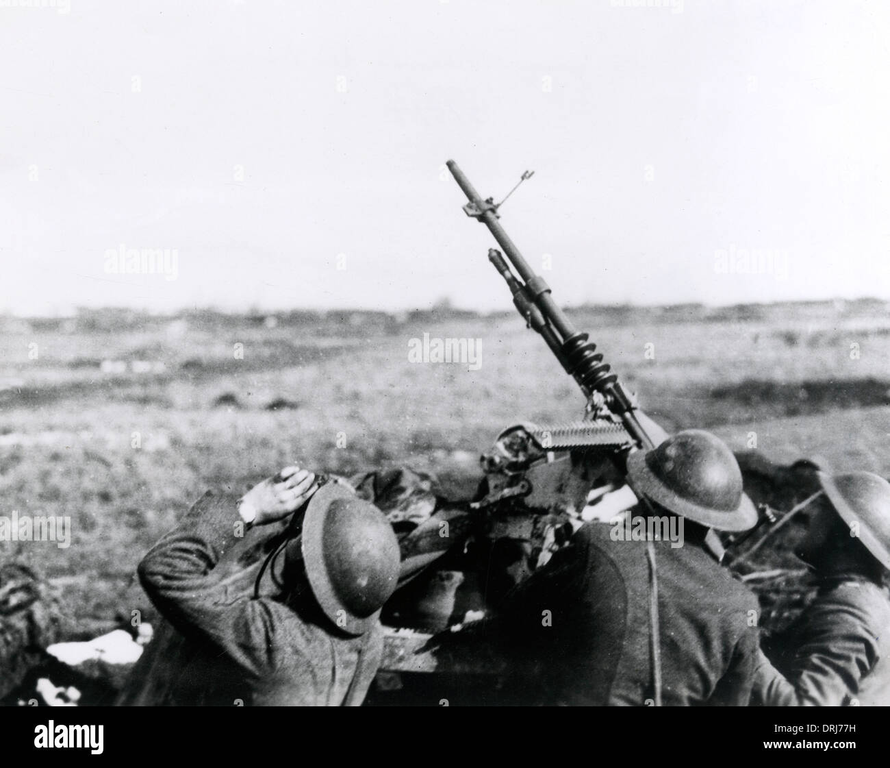 Amerikanische Flak Aktion, Chemin des Dames, WW1 Stockfoto