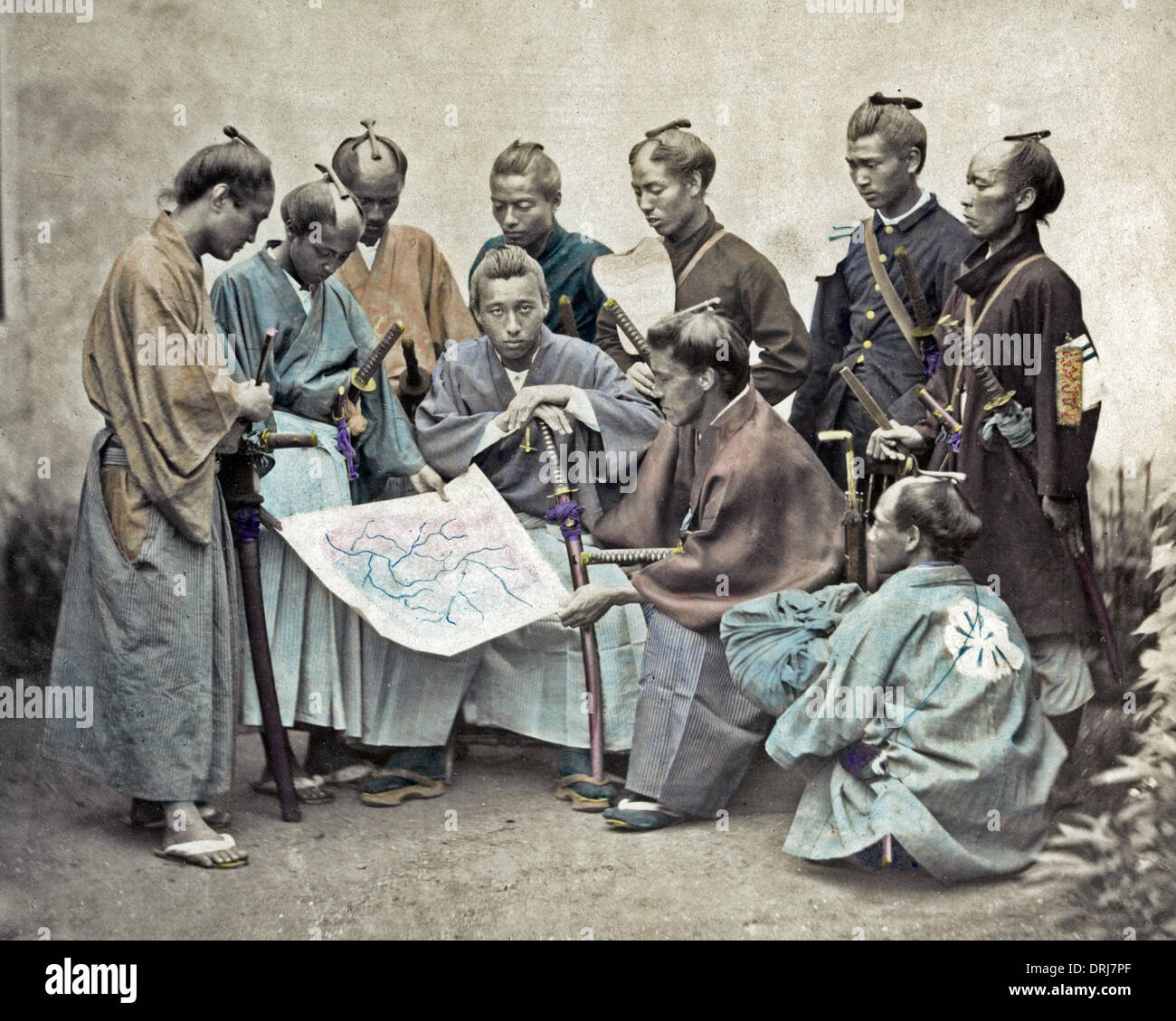 Samurai der Satsuma Clan, Japan Stockfoto