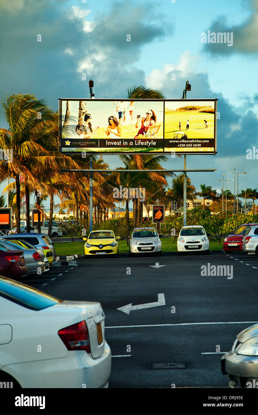 Mauritius Flughafen frühen Morgenlicht, Werbung, Mauritius Stockfoto