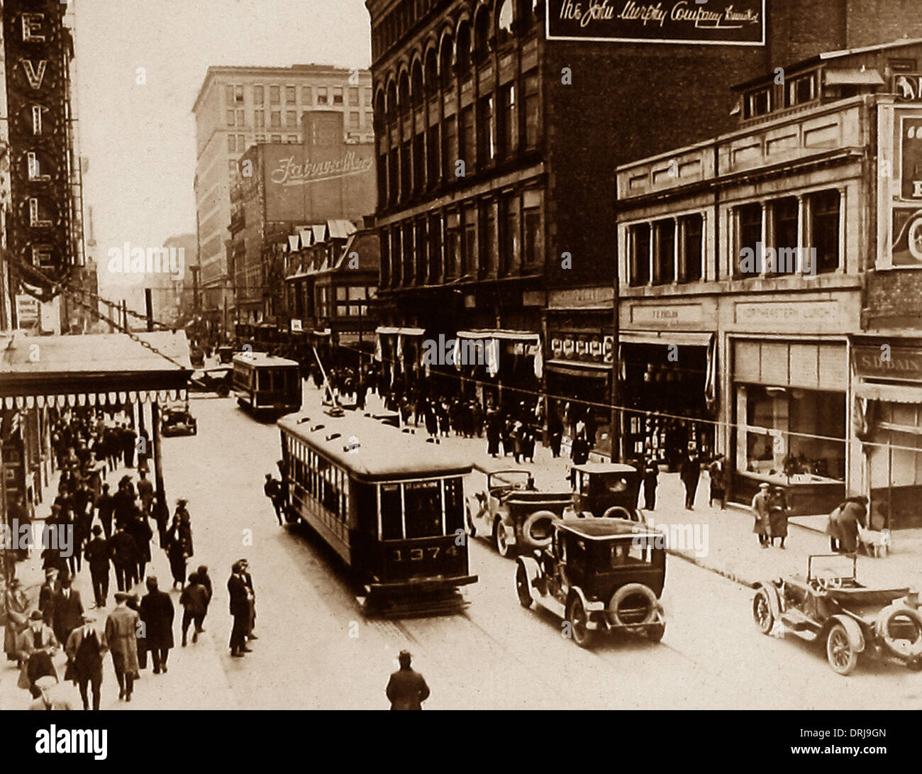 Kanada Montreal St. Catherine Street wahrscheinlich der 1920er Jahre Stockfoto