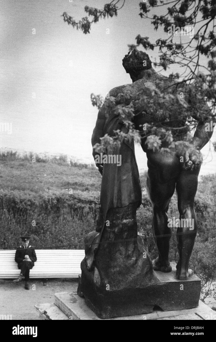 Statue des Herkules, Zarskoje Selo (Puschkin), Russland Stockfoto