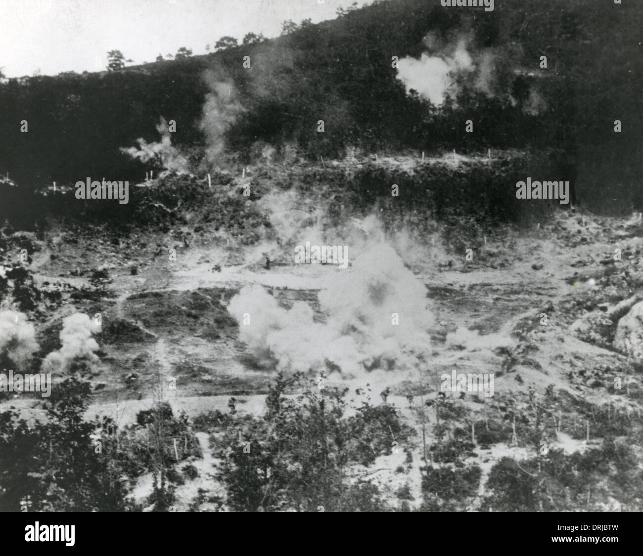 Schlachtfeld in WW1, Champagne, Frankreich Stockfoto