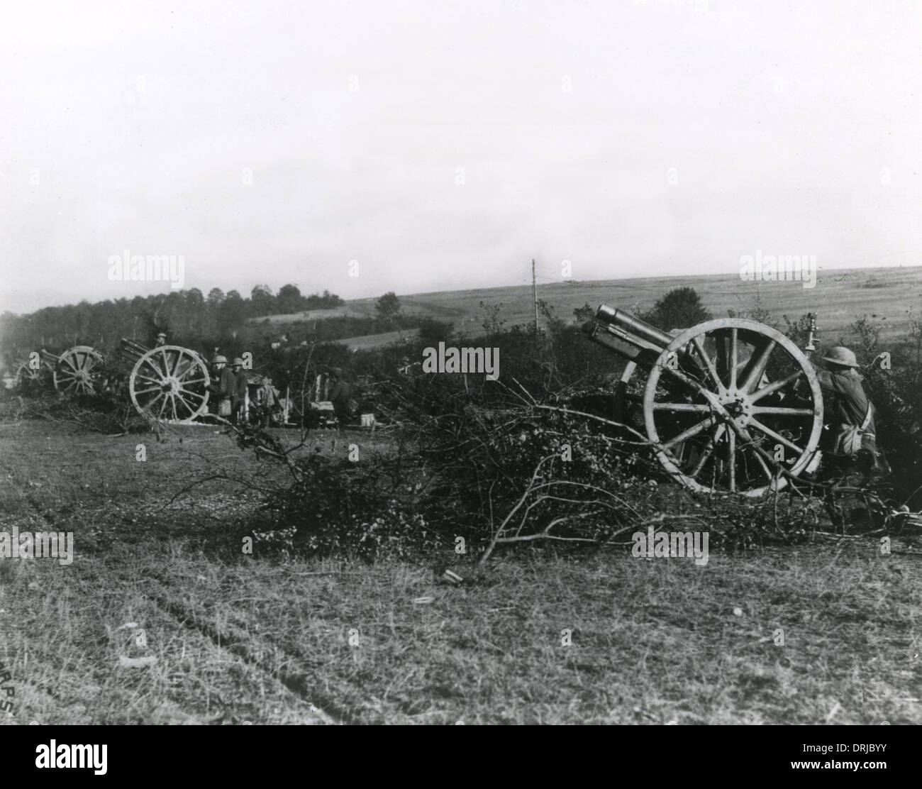 Erbeuteten deutschen Waffen in amerikanischer Hand, WW1 Stockfoto